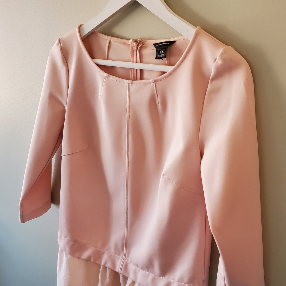 Club Monaco XS Soft Girl Romantic Contemporary Dainty Silk Trim Peplum Top - Picture 5 of 13